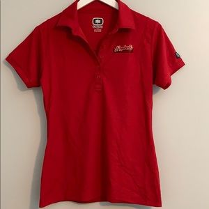 Red Small Leinekugel Embroidered Polo shirt